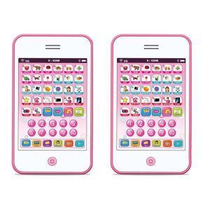 T&eacute;l&eacute;phone &eacute;ducatif pour enfants &agrave; partir de 3 ans - Tablette tactile d'apprentissage rose - Neuf
