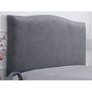Housse De T&ecirc;te De Lit Grise 200 X 75 Cm, Anti-Poussi&egrave;re Et Antid&eacute;rapante - Neuf