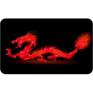 KAL-Tapis De Souris S 24 X 20 Cm, Petit Mouse Pad, Dragon Rouge, Tapis De Souris En Tissu, Antidérapant, Silencieux, Le Jeu Vidéo, Bureau, Home Office, Lavable, Enroulable, Découpé Laser - Neuf