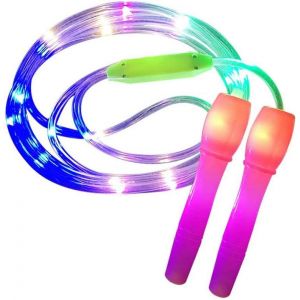 Meimie-Corde À Sauter Led Pour Enfants-Corde À Sauter Led-Entraînement Fitness-Perte De Poids-Corde À Sauter Led-Longueur Réglable Et Troismodes D'éclairage-Vitesse-Corde À Sauter - Neuf