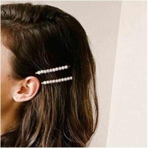 Barrette À Cheveux En Perle Vintage Pour Mariage - Épingle Décorative Dorée Française - 2 Pièces - Neuf