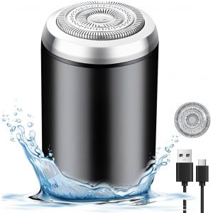 Mini Rasoir Electrique Homme, Mini Rasoir &Eacute;lectrique, Rasoir &Eacute;lectrique Portable Mini Shave, Corps En Alliage, Rasoir &Eacute;lectrique Mini-Rasage, Usb Rechargeable, Cadeau Pour Homme (Noir) - Neuf