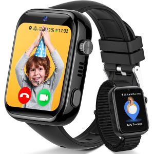 4g Montre Connect&eacute;e Enfant, Smartwatch Enfant Avec Gps Et T&eacute;l&eacute;phone, Appel Vid&eacute;o, Sos, Mode Classe, Whatsapp, Wifi, Ip68, Sim, Podom&egrave;tre, R&eacute;veil, Montre Intelligente Garcon/Fille, Noir[Z601] - Neuf