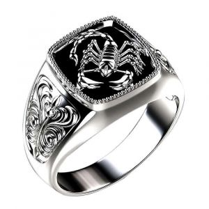 Bijoux Cadeau Alliage Bague Mode Hommes Scorpion Gravé Large Doigt Anniversaire Club Fête - Neuf