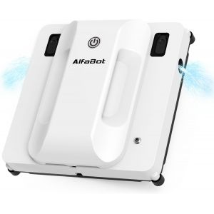 SUBZONAL-Robot Laveur de Vitres GLS400, Robot Nettoyage Intelligent des Vitres avec Double Pulv&eacute;risation Automatique d'eau, R&eacute;servoir d'eau de 50ml, Technologie de D&eacute;tection des Bords, de Forme Carr&eacute; - Neuf