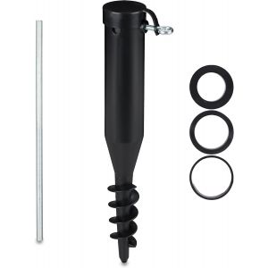 Ulteronixshop-Douille De Sol, Pied De Parasol &Agrave; Visser, Adaptateur 40-52 Mm, Plastique, Protection Soleil, Vis De Terre, Noir - Neuf