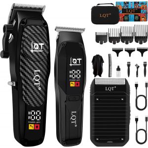 Ensemble Tondeuse Et Tondeuse Pour Homme ¿ Levier Réglable, Batterie Longue Durée Sans Fil 3 En 1, Tondeuse À Cheveux Et Tondeuse À Barbe, Kit Professionnel De Coupe De Cheveux Et De Coiffure De - Neuf