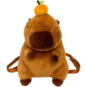 KALSC-Peluche Sac À Dos Pour Enfants,Sac À Dos Capybara,Mignon Peluche Animaux Sac À Dos,Adapté À L'École,Aux Voyages,Activités De Plein Air¿37 × 25 × 19Cm¿ - Neuf