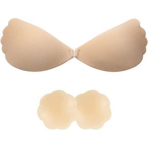Soutien Gorge Sans Bretelles Pour Femmes Invisible Push Up Bras Dos Nu Soutien Gorge Adhésif Sans Armature Bras Pour Les Robes De Bal De Mariée.[F504] - Neuf