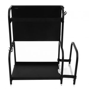 Hjlian Etagere A Epices De Cuisine A Double Couche, Reglable Et Multifonctionnelle, Noire, 30 Cm, Sans Support Pour Tasses Et Planches A Decouper - Neuf