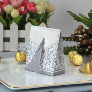 50 Pièces D'argent Candy Modèle De Boîte De Bonbons Au Chocolat Sac De Boîte De Cadeau, Modèle De Boîte De, Boîte À Bonbons, De L'argent Bonbons Boîtes-Cadeau, Pour Un Mariage, Un Party - Neuf