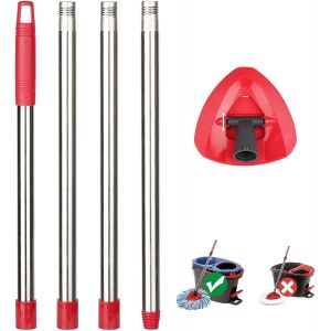 YEMAESRE-H2Pro Manche De Balai Rotatif Avec Base Compatible Avec Les Recharges De Tête De Balai Viledar Rinseclean ¿ Bâton De Balai Réglable En Acier Inoxydable De 76,2 À 147,3 Cm Pour Un Nettoyage F - Neuf