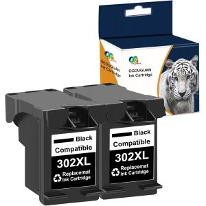 302 Remanufactur&eacute;e Pour Hp Xl Cartouches D'Encre Remplacement Deskjet 3639 3630 2130 3636 1110 Envy 4520 4525 4521 4527 Officejet 3831 3833 3830 4650 (2 Noirs)[ENC941211] - Neuf