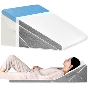 Ulteronixshop-Coussin de Lecture pour lit, r&eacute;glable &agrave; 19, 23, 28 & 30,4cm, Mousse &agrave; M&eacute;moire de Forme, Post-Chirurgie pour Le Soutien du Dos, des Jambes et des Genoux, Reflux Acide, Br&ucirc;lures D'estomac - Neuf