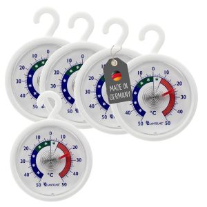 Kal-Thermomètre Monde 5 Pièces Thermomètre De Réfrigérateur Également Pour Crochet De Congélateur Et Thermomètre De Réfrigérateur Autocollant 4951 - Neuf