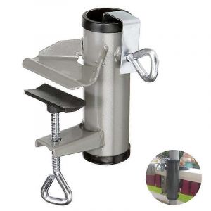 Support de parapluie portable Support de parasol Support de parapluie de jardin antirouille Support de clip de fixation pour jardin cour balcon - Neuf
