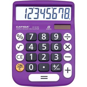 Calculatrice de Bureau &agrave; 8 Chiffres avec &eacute;nergie Solaire et &eacute;cran LCD,ou Maison,Bureau,&eacute;cole,Classe et Entreprise,4 Fonctions Petite Basique - Neuf