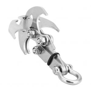 Crochet D'escalade Pliable Multifonction 2 Pcs, Grappin En Acier Inoxydable Pour Activit&eacute;s En Plein Air, Corde D'escalade, Glace, Rocher Et Arbres, Outil De Survie Compact 120g - Neuf