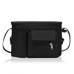 Sac De Landau Organisateur De Poussette De B&eacute;b&eacute; Sac De Landau De Grande Capacit&eacute; Avec Porte-Gobelet Organisateur Universel De Poussette De B&eacute;b&eacute; Avec Bandouli&egrave;re R&eacute;glable Poussette Portable Noir - Neuf