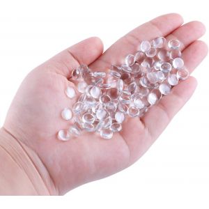 Lot De 200 Cabochons Ronds En Verre Transparent 8 Mm Pour Boucles D'oreilles, Colliers, Pendentifs, Anneaux, Porte-Cl&eacute;s, Bricolage, Fabrication De Bijoux - Neuf