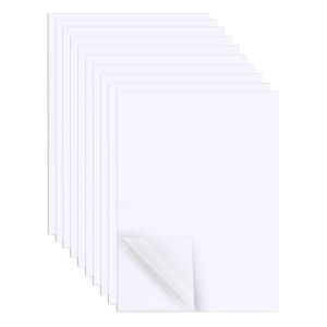 10 Pi&egrave;ces 29x21 Cm Format A4 Feuilles Adh&eacute;sives Double-Face, Feuilles De Ruban Blanc Ruban Adh&eacute;sif R&eacute;sistant Papier Adh&eacute;sif Pour La Fabrication De Cartes D'artisanat - Neuf