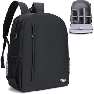 MEVRONISSHOP-Sac &agrave; dos pour appareil photo Sac professionnel pour appareil photo DSLR/SLR, sacoche pour appareil photo compatible avec Sony Canon Nikon Accessoires pour appareil photo (3.0 Noir, L) - Neuf