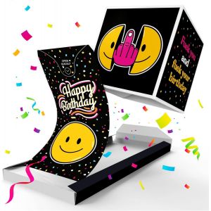 Carte D'anniversaire Fck Your Bday Explosion Confettis, Carte De Voeux - Neuf