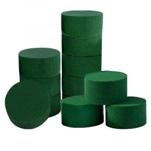 Mousse florale 12 pcs Fleur sèche & humide Fleur Fleuriste rond - Neuf