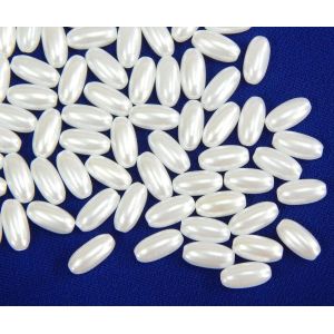 200pcs White Pearl Pearl Beads 10x6mm Pearl Pearl Beads For Wedding Party Jewelry Decoration Diy Crafts - Neuf