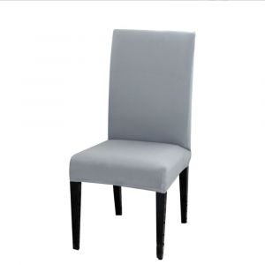 1 Pack Chaise De Salle À Manger Extensible Amovible Machine, De La Fumée Grise - Neuf