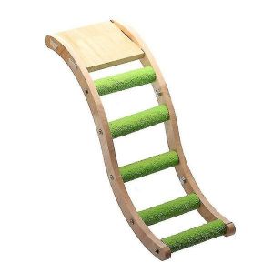 Balançoire En Bois Colorée Pour Oiseaux - Perchoir D'escalade Pour Calopsittes, Perruches Et Perroquets - Aire De Jeux D'exercice Durable Et Amusante - Neuf