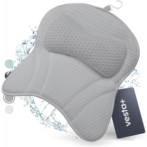 Sjzg-Coussin De Baignoire Gris L Avec Ventouses, Coussin De Bain Gagnant Du Test Comme Coussin De Bain, Coussin De Nuque Et De Cou,Baignoire,Coussin De Bain Pour Baignoire, Baignoire Et Baignoire - Neuf