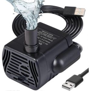 Pompe &Agrave; Eau Submersible,Pompe D'aquarium R&eacute;glable 200l/H 3w Pompe Usb Catit Ultra-Silencieuse Cordon De 1,4 M - Neuf