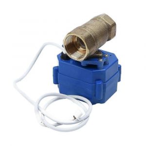 Vanne à boisseau sphérique motorisée électrique en laiton DN20 G3/4, 12 V CC, 3 fils, 2 voies, jn - Neuf