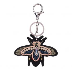 Accessoire De Bijoux A La Mode Paillette Bee Insect Porte-Cles En Alliage Porte-Cles Bleu Ysk020 - - Neuf