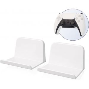 Kalanka-Support Mural Pour Manette/Casque, [Ensemble De 2] Crochet Adhésif 3m, Accessoires Universels Pour Controller De Ps5 / Ps4 / Xbox One/Xbox Series/Nintendo, Sans Vis, Blanc - Neuf