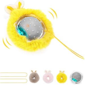 Letnerny-Balle Chats Interactif, Jouet Chat Intérieur, Jeux Automatique Appartement, Jeu Balle Pour Chat Avec 3 Modes, Voix O Au, Rechargeable - Neuf