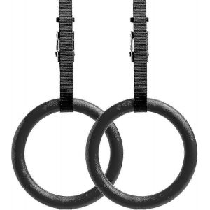 Anneaux De Gymnastique Reehut Avec Sangles Réglables,Boucles En Métal Et Manuel - Gym À Domicile (Lot De 2) - Antidérapant - Idéal Pour L'entraînement,La Musculation,Le Fitness,P - Neuf