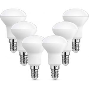 Ampoule Spot Led E27 R63 7w Blanc Froid 6000k, 665lm, Lumière 120 Degrés, Équivalent Lampe Halogène E27 60w, Ac 220v, Ampoule Réflecteur R63 Pour Spot De Plafond, Non-Dimmable, Lot De 6 - Neuf