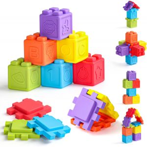 JGD-Jouet Bebe 6 Mois, Cube Empiler d'Activit&eacute; B&eacute;b&eacute;, Jeux Bebe 1 an, Jouet Montessori Bebe 6-12 Mois, Jouet Dentition B&eacute;b&eacute; 1 an, Jeux d Eveil et Sensoriel Bebe 1 an Cadeau Bebe &Eacute;ducatif - Neuf