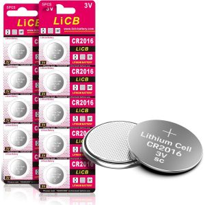 CR2016 Lot de 10 piles boutons,au lithium,3 V - Neuf