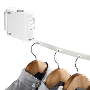 Étendoir à linge rétractable d'intérieur de 4,2 m (blanc), Étendoir à linge d'intérieur, Étendoir à linge rétractable d'intérieur, Étendoir à linge rétractable, Étendoir à linge, Corde à linge - Neuf