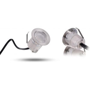 Aiou-Lot De 1 Spot Led Encastrable Pour Terrasse-Rvb-30 Mm-Ip67-Étanche-Pour Extérieur Et Intérieur-Pont En Bois-Piscine-Avec Bloc D'alimentation-Mini Spots Encastrables - Neuf