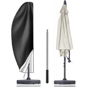 Housse De Parasol, Housse Parasol D&eacute;port&eacute; En Tissu Oxford, Anti-Uv Housse De Parasol Protection, 210d Imperm&eacute;able Avec Fermeture &Eacute;clair, Perche T&eacute;lescopique, 265cm(50 * 70 * 40cm) - Neuf