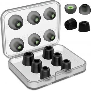 KAL-Lot De 6 Paires De Coussinets Pour Écouteurs, Pointes En Mousse À Mémoire De Forme Et Silicone, Tailles S/M/L, Compatible Avec La Plupart Des Écouteurs De 5Mm À 6Mm - Neuf