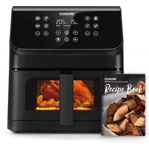 ChenQuanSarl-Air Fryer 6.2L,Avec Fenêtre Visible,Esay Fryer 12-En-1,Technologie Rapidair,Friteuse Sans Huile, Jusqu'À 55% D'Énergie En Moins,Faible Bruit, Rappel De Remuer Écran Tactile Led,Livre De - Neuf