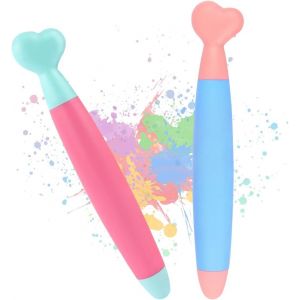 KALANKA-Lot de 2 Stylets pour Enfants pour &eacute;crans tactiles, Embouts en Caoutchouc Durable, compatibles avec iPad, iPhone, Tablette pour Enfants, Onglet Samsung pour Jouer &agrave; des Jeux/Apprendre/Dessine - Neuf