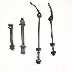 1 Paire D'axes À Dégagement Rapide En Métal Pour Roue Avant/Arrière De Vtt (Noir) - Neuf