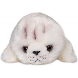 DDA-- Bébé Phoque Blanc u2013 20 cm (Longueur) u2013 Peluche Phoque, Phoque u2013 Doudou en Peluche - Neuf
