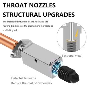 MEVRONISSHOP-Hotend Pour Bambu Lab X1 X1c X1e Extrudeuse Haute Temp&eacute;Rature 0.4mm Hotend Pour Bambu Lab X1 X1c X1e Imprimante 3d Avec Chaussette En Silicone Et Buse En Acier Tremp&eacute; - Neuf